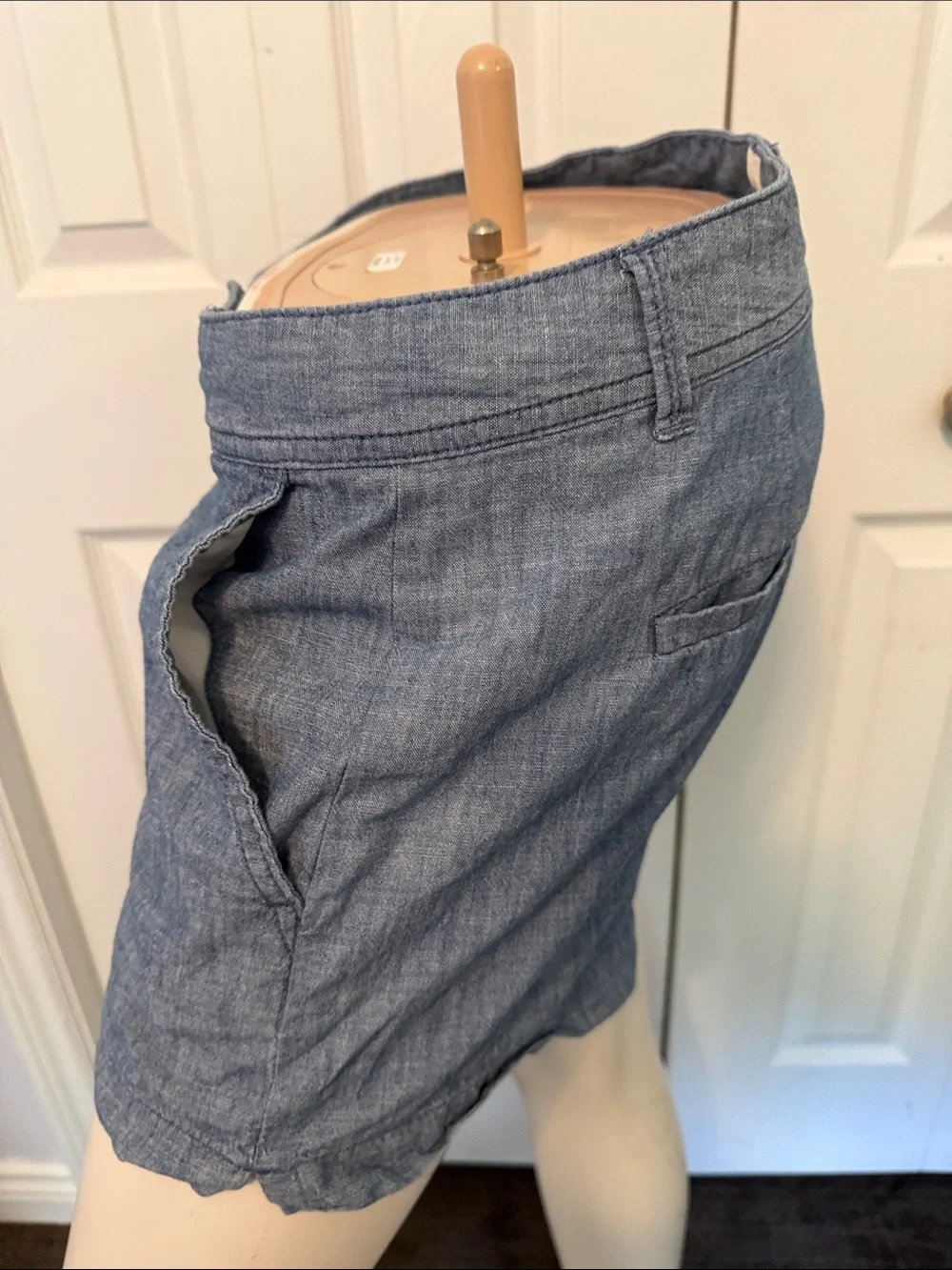GAP Casual Women's Chambray Shorts - Blue - create a bundle and save!